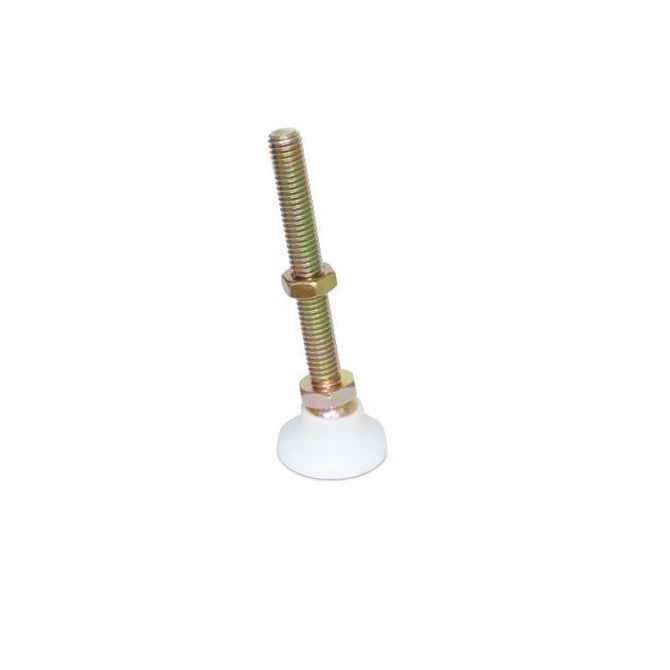 Support de Nivellement 140 Kg - 3/8-16 UNC - 31,8 x 50,8 mm - Goujon Court Chromate Or avec Base Acétal - Nivellement Pivotant - MBA (Pack de 1)