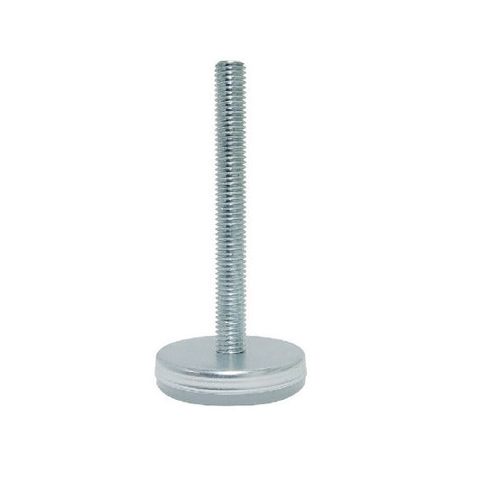 Support de Nivellement 110 Kg - 3/8-16 UNC x 101,6 mm - Goujon Long Inox 303 avec Patin Nylon - Nivellement - MBA (Pack de 1)