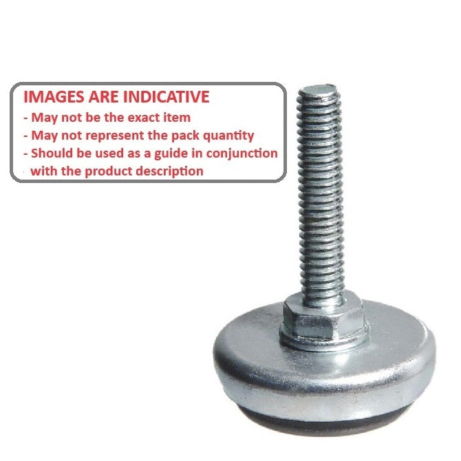 1078465 | MLM-079C-038-CNP-LD (Each) --- Levelling Studded Mounts - 5/16-18 UNC - 7.94mm - 35.1x12.7 mm Light Duty - Zinc Plated Steel Mount