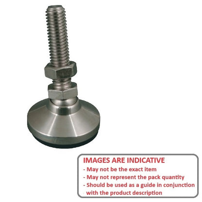 1092320 | MSM-100M-051-CNPRP (Each) --- Levelling Studded Mounts - M10 - 10x1.5mm - 32x25 mm Swivel - Steel Mount