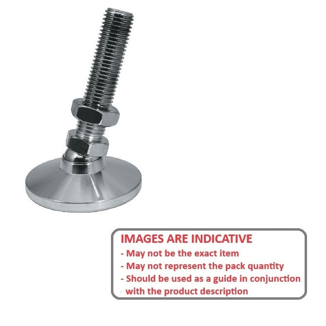 1112203 | MLM-159C-051-CNP (Each) --- Levelling Studded Mounts - 5/8-11 UNC - 15.88mm - 63.5x31.8 mm Standard - Steel Mount