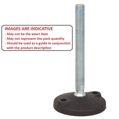 1135738 | MLM-254C-180-S3NY-LA2LH (Each) --- Levelling Studded Mounts - 1-8 UNC - 25.4mm - 122.9x14.5 mm Light Duty - Stainless Steel Mount