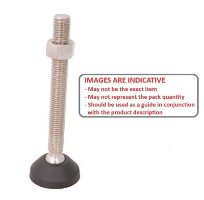 1112158 | MLM-159C-150-S3NY-LA0LH-058 (Each) --- Levelling Studded Mounts - 5/8-11 UNC - 15.88mm - 58.4x22.6 mm Light Duty - Stainless Steel Mount