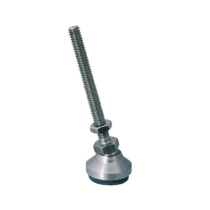 Mounts - Levelling Studded - Swivel - Plated - Rubber Padded