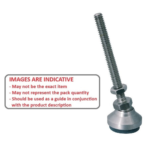 1099290 | MSM-120M-080-CZRP (PK-4) --- Levelling Studded Mounts - M12 - 12x1.75mm - 60x37 mm Swivel - Steel Mount