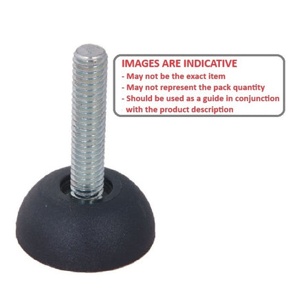 1106503 | MLM-140M-070-TP-2LH (Each) --- Levelling Studded Mounts - M14 - 14x2mm - 80x27 mm Standard - Steel Mount