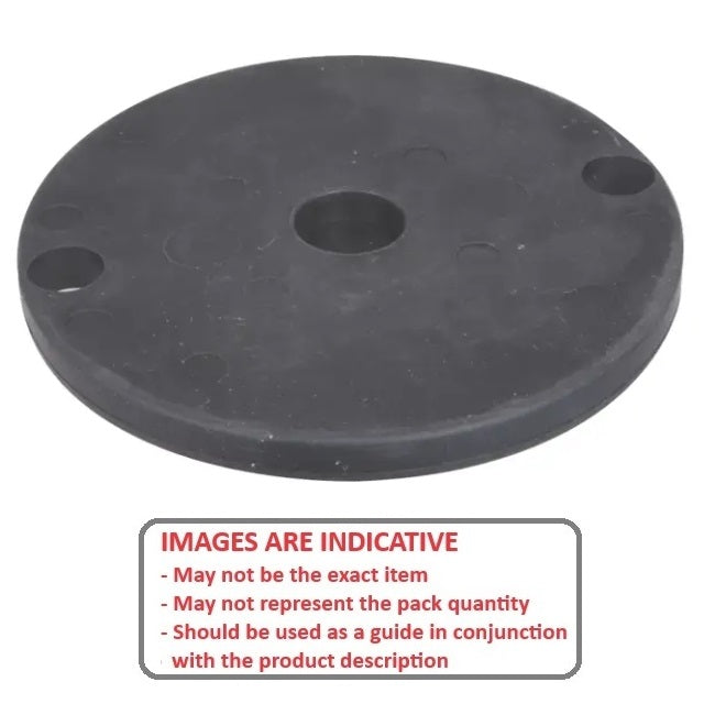 1179812 | MLP-0080-CR-H (Each) --- Levelling Cover Pads Mounts - 80 mm - 2 - With Lug Holes - Neoprene Rubber Mount