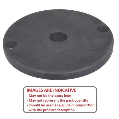 1179812 | MLP-0080-CR-H (Each) --- Levelling Cover Pads Mounts - 80 mm - 2 - With Lug Holes - Neoprene Rubber Mount