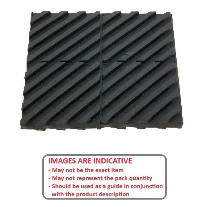 1220729 | MNP-609-R --- Neoprene Pads Mounts - 609.60 x 609.60 x  1.0 - 25.0 x 7.938 mm