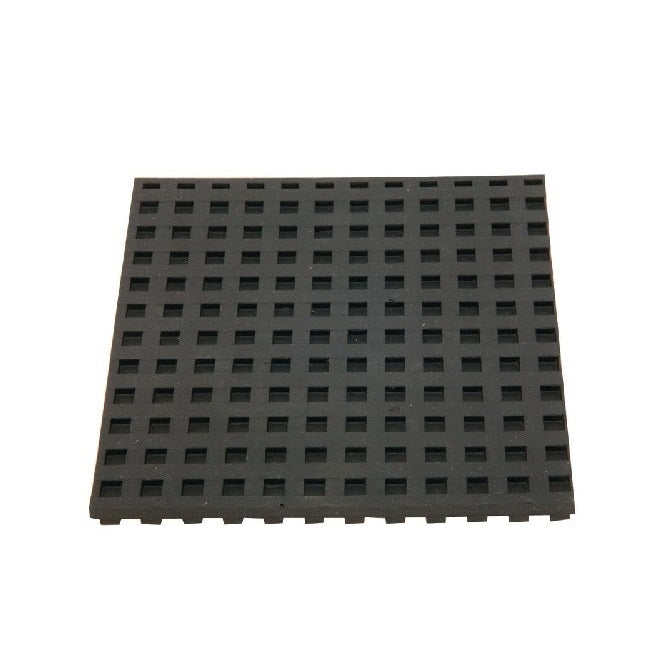 Cuscinetti di montaggio 152,4 x 152,4 x 7,93 Per impieghi leggeri - Gomma neoprene - Motivo waffle - MBA (confezione da 1)