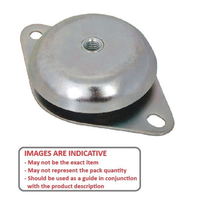 1219028 | MVI-0318-C2 (Each) --- Vibration Isolation Mounts - 317 Kg - 204.1 Kg - 92.08 mm Cup Style 2 - Steel Mount