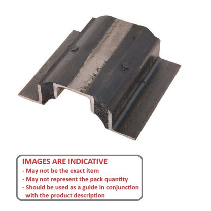 1225321 | MVIS-0544 (Each) --- Vibro Insulator Strips Mounts - 544.311 kg - 609.6x114.3 mm - Neoprene Rubber and Steel Mount