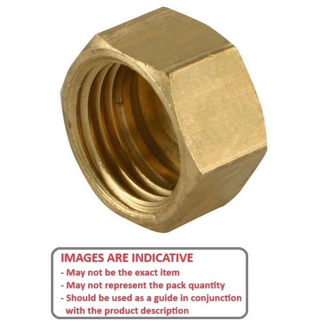 Écrou Hexagonal 3-48 UNC - Laiton Standard - MBA (Paquet de 20)