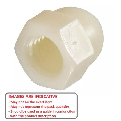1060104 | NT050M-DM-NY (PK-20) --- Dome Nuts - M5 - 5x0.8mm - Nylon - Zytel 101 - 10 mm Nut