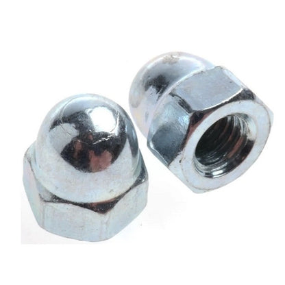 1074197 | NT064C-DM-CC (PK-20) --- Dome Nuts - 1/4-20 UNC - 6.35mm - Steel - Chrome Plated 9.65 mm Nut