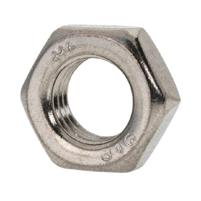 Hexagonal Nuts - M16 -16x2mm- 7.42x24 mm - Stainless Steel 316 Similar to A4, 18-10 