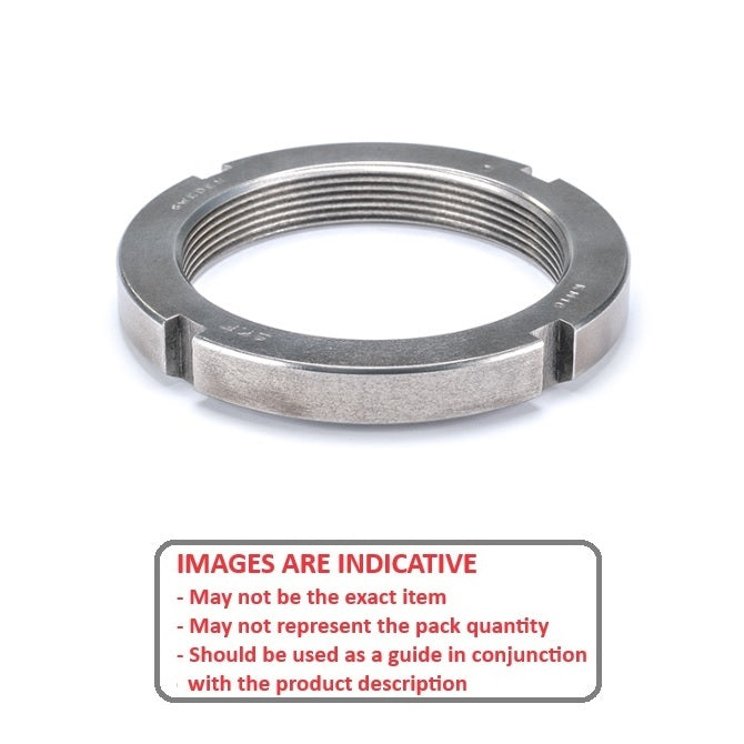 Dado di bloccaggio M12 mm - Acciaio per cuscinetti - Serie AN-KM - MBA (confezione da 3)