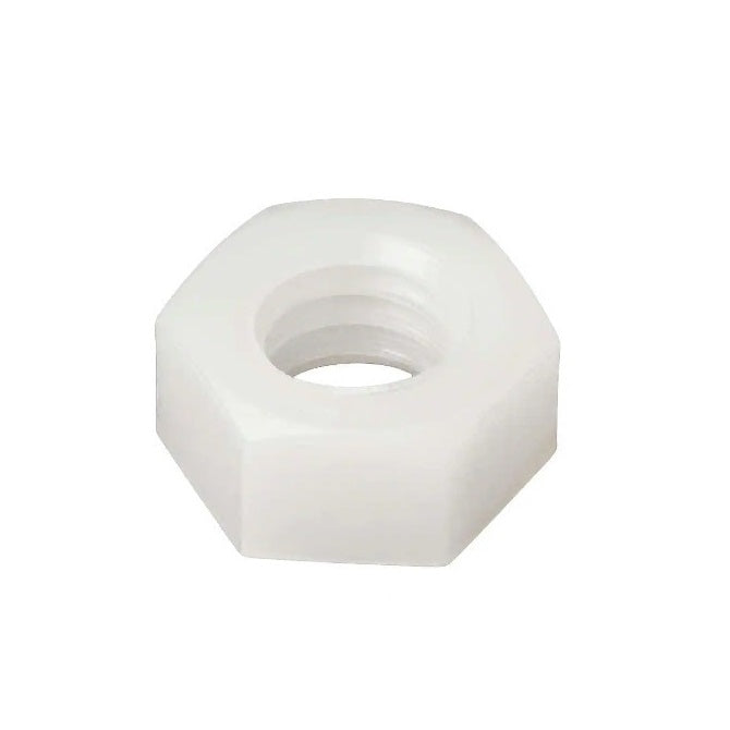 Hexagonal Nuts - 3/8-16 UNC -9.53mm- 8.33x14.29 mm - Nylon Polyamide 6/6 Natural 