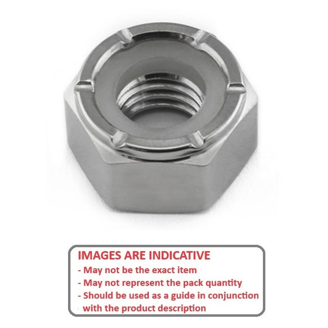 1064040 | NT050M-NI-AL (PK-5) --- Hexagonal Nuts - M5 - 5x0.8mm - 3.5x8 mm Nylon Insert - Aluminium Nut