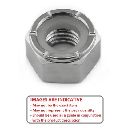 1064040 | NT050M-NI-AL (PK-5) --- Hexagonal Nuts - M5 - 5x0.8mm - 3.5x8 mm Nylon Insert - Aluminium Nut