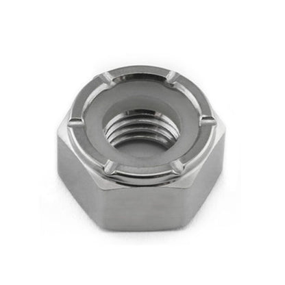 1064040 | NT050M-NI-AL (PK-5) --- Hexagonal Nuts - M5 - 5x0.8mm - 3.5x8 mm Nylon Insert - Aluminium Nut