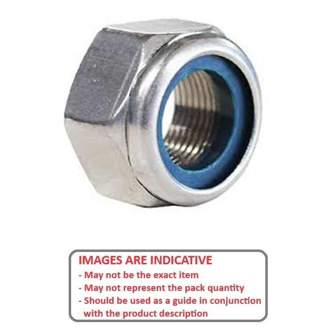 1095458 | NT111F-NI-S6 (PK-100) --- Hexagonal Nuts - 7/16-20 UNF - 11.11mm - - - - Nylon Insert - Stainless Steel 316 Similar to A4, 18-10 Nut