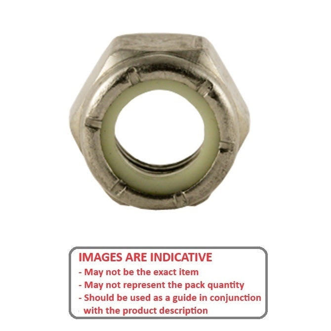 1083498 | NT080M-NI-CS (PK-10) --- Hexagonal Nuts - M8 - 8x1.25mm - 8x13 mm Nylon Insert - Steel Din 985 Nut