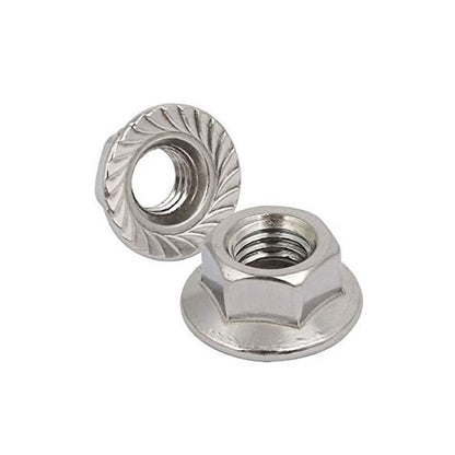 Flanged Nuts - M5 -5x0.8mm- 304 Stainless