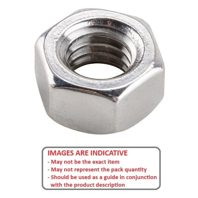 1127142 | NT220M-HX-S4 (Each) --- Hexagonal Nuts - M22 - 22x2.5mm - 18x34 mm Full - Stainless Steel 304 Similar to A2, 18-8 HRB80 Nut