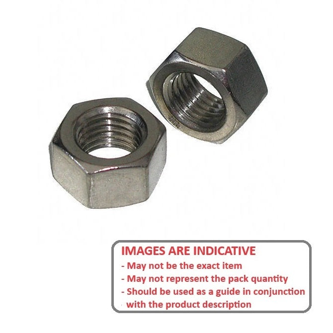 1080865 | NT080M-HX-HT (10 Pcs) --- Hexagonal Nuts - M8 (8x1.25mm) x 6.2 mm x 13 mm