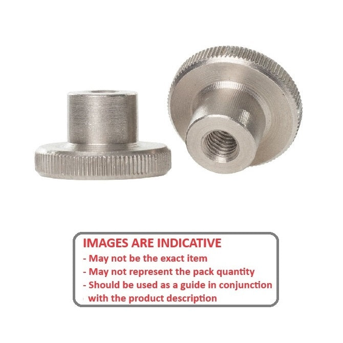 1055000 | NT042C-TH1206-S3 (Each) --- Thumb Nuts - 8-32 UNC - 4.17mm - 9.5x3.18 mm Basic - Stainless Steel 303/304 Similar to A2, 18-8 HRB80 Nut