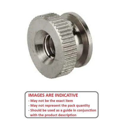 1085551 | NT095C-THC-S3 (Each) --- Thumb Nuts - 3/8-16 UNC - 9.53mm - 11.9x5.56 mm Collared - Stainless Steel 303 Similar to A2, 304, 18-8 Nut