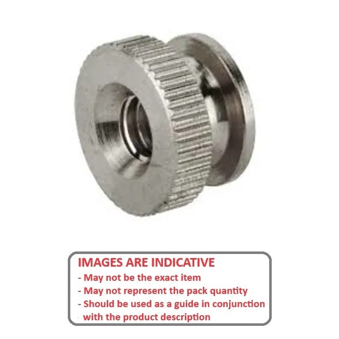 1070909 | NT064C-THC-S3 (Each) --- Thumb Nuts - 1/4-20 UNC - 6.35mm - 9.5x3.97 mm Collared - Stainless Steel 303 Similar to A2, 304, 18-8 Nut