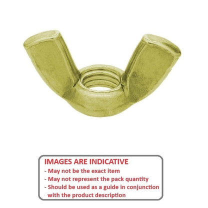 1100393 | NT127W-WG-BR (PK-50) --- Wing Nuts - 1/2-12 BSW - 12.7mm - - - - - Brass Nut