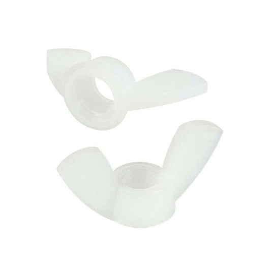 Écrou à oreilles M8 - Nylon naturel 6-6 - MBA (Pack de 50)