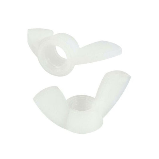 Wing Nuts - M10 -10x1.5mm- 34x20 mm - Natural Nylon 6.6
