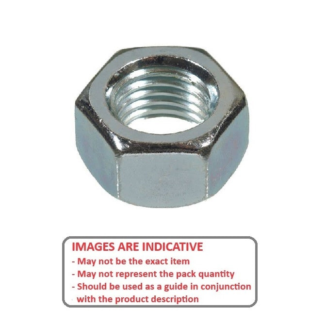 1069617 | NT064W-HX-CZ (PK-20) --- Hexagonal Nuts - 1/4-20 BSW - 6.35mm - 4.9x11.11 mm Full - Steel - Zinc Plated Nut