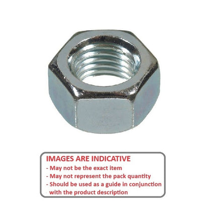 1038401 | NT019F-HX-CZ (PK-10) --- Hexagonal Nuts - 1-72 UNF - 1.85mm - 1.3x3.5 mm Full - Steel - Zinc Plated Nut