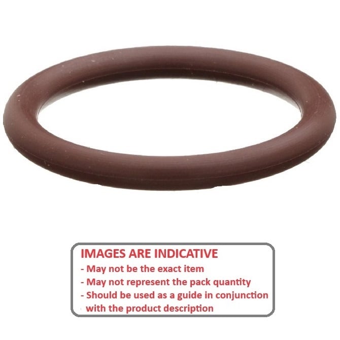 O-Ring 1,78 x 1,78 mm - Fluoroelastomero per alte temperature - Marrone - Duro 90 - BS004 - MBA (confezione da 1000)