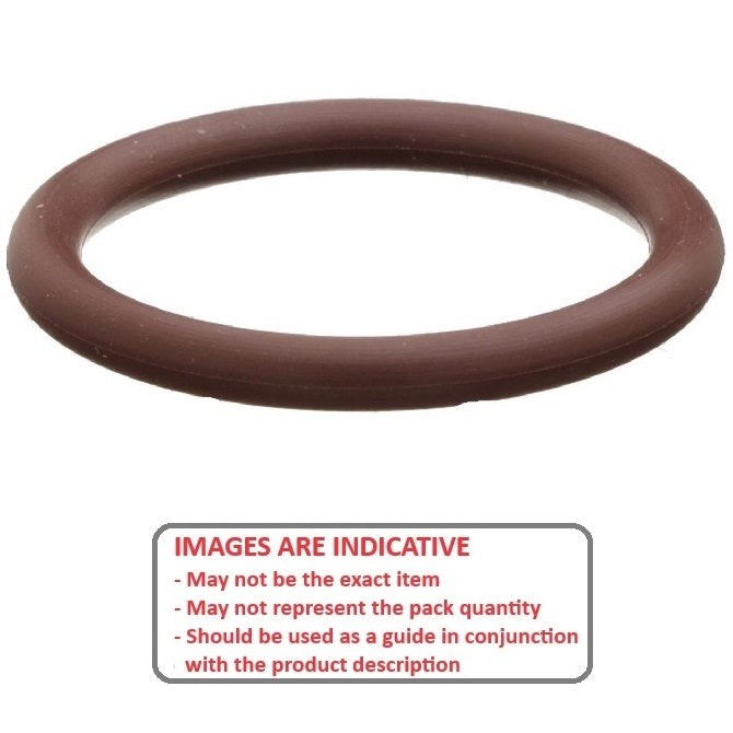 Joint Torique 108 x 3 mm - Fluoroélastomère Marron mm - Fluoroélastomère Haute Température - Marron - Duro 75 - MBA (Pack de 1)