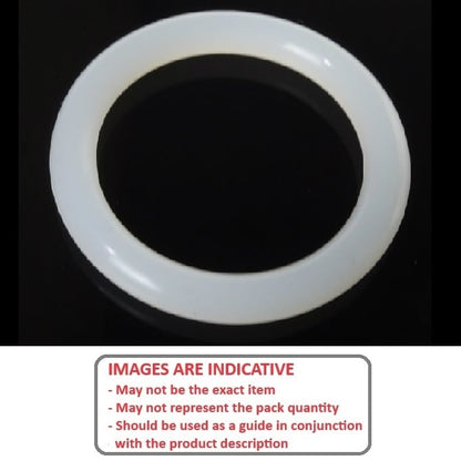 O-Ring 0,74 x 1 mm Gomma siliconica - Trasparente - Duro 70 - BS001 - MBA (confezione da 100)