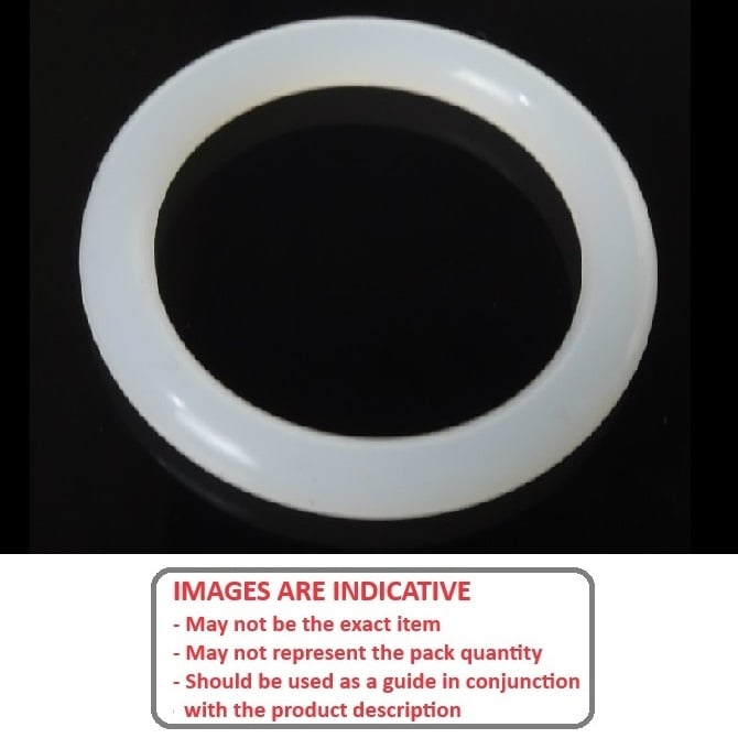 O-Ring 75,87 x 2,62 mm Gomma siliconica - Trasparente - Duro 70 - BS151 - MBA (confezione da 150)