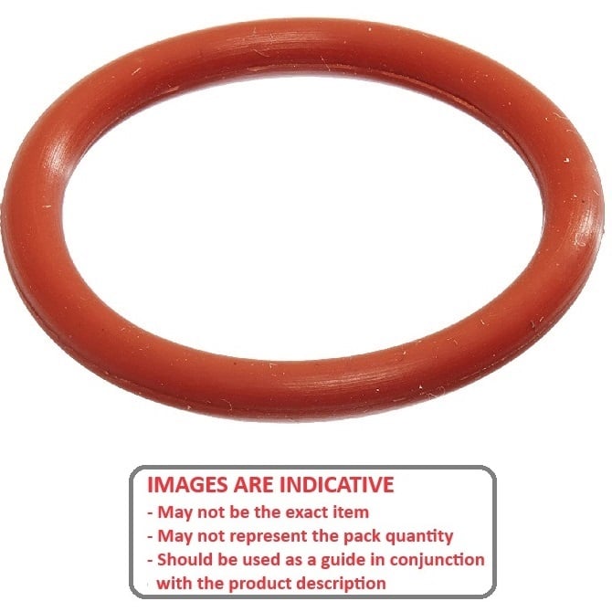 O-Ring 75,79 x 3,53 mm Gomma siliconica - Rosso - Duro 70 - BS234 - MBA (confezione da 1)