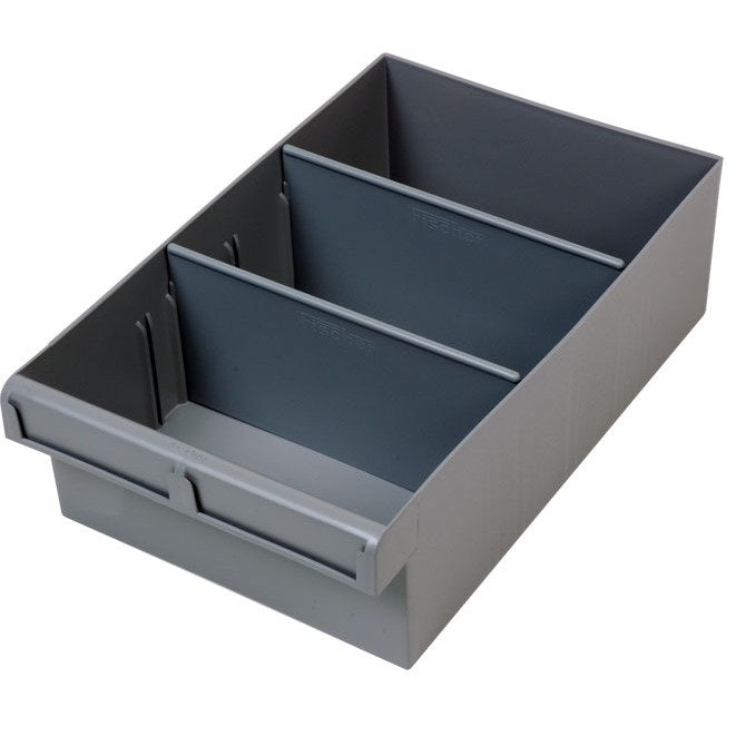 Grey Plastic Parts Boxes - 200x300x100 mm 