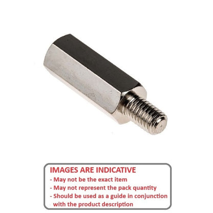 1052331 | SHX-TP-0400-07-016-S3 (PK-5) --- Threaded Pillars - M4 - 4x0.7mm - 8 - Stainless Steel 303/304 Similar to A2, 18-8 HRB80 Pillar