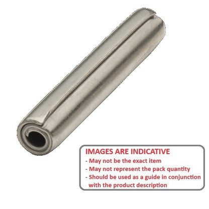 1092386 | PSP-100-035H-S2 (PK-100) --- Coiled Pins - 10x35 - 10.00 - 10.15 - Stainless Steel 304 Similar to A2, 18-8 HRB80 Pin
