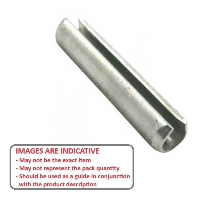 Goupille cylindrique 3,18 x 15,9 mm - Acier à ressort en carbone plaqué zinc - ASME B18.8.2 /DIN 1471 / ISO 8748 - MBA (Pack de 10)