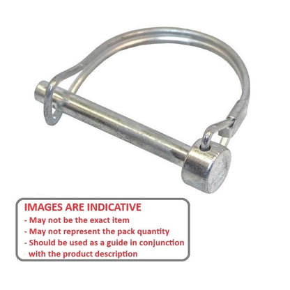 1073276 | LYP-R2-064-044-CZ (Each) --- Wire Lock Lynch Pins - 6.35x44.45x2.3 mm Double Wire - Carbon Steel Spring Wire Zinc Plated Pin