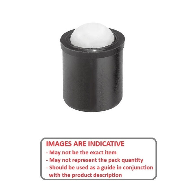 1079802 | PLBP-080-090-PP-011 (PK-10) --- Ball Push Fit Plungers - 8x9 mm - 7 N Plastic Body - Plastic Plunger