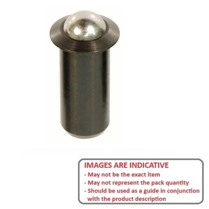 Piston à bille 5 x 6 mm Corps en plastique avec bille en acier inoxydable - Bille - Push Fit - MBA (Pack de 50)